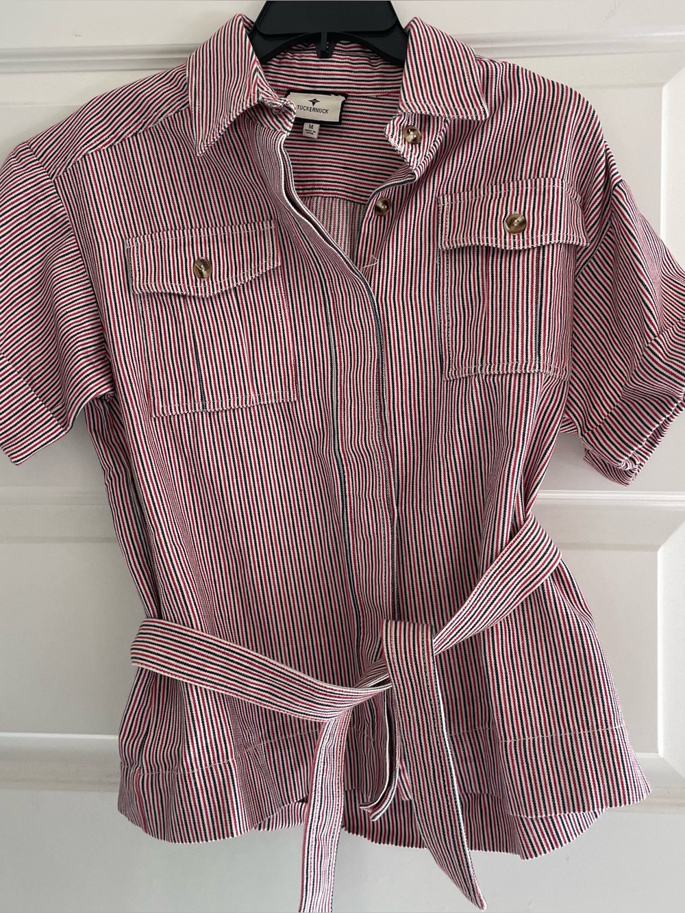 Tuckernuck Ava Striped Belted Top - Picture 2 of 5